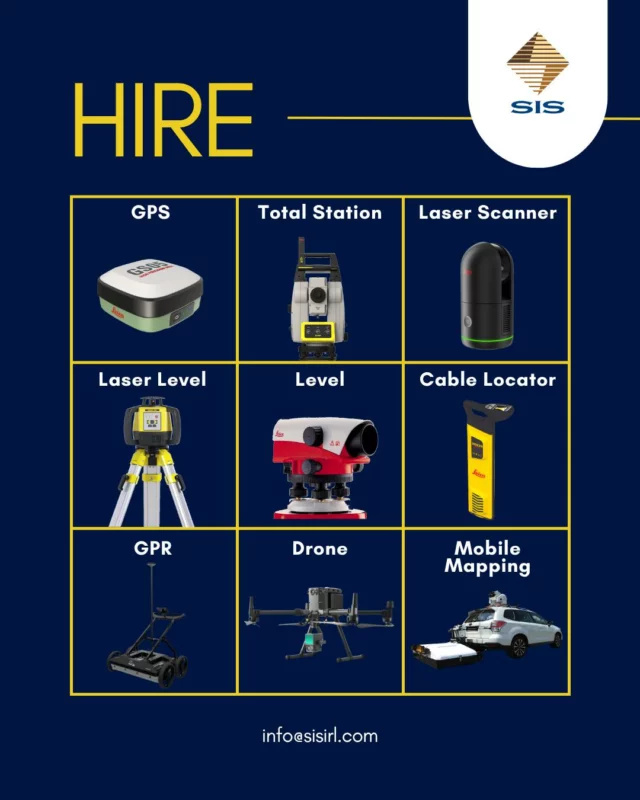Why Choose Product Hire from #SIS? 

Not every project needs a full purchase—hiring gives you flexibility, lower upfront costs, and access to the most advanced survey tech on the market. 
Whether you're covering a short-term job or trailing the latest tools, hiring is a smart, risk-free option. 

Every hire includes setup support, nationwide delivery, and training so you can hit the ground running. 
 📩 Contact our team today to find the right tool for your project. 

📞 Dublin: (01) 456 8650 
 📞 Cork: (021) 423 2957 

#SurveyHire #RentWithConfidence #FlexibleSurveySolutions #SurveyToolsIreland